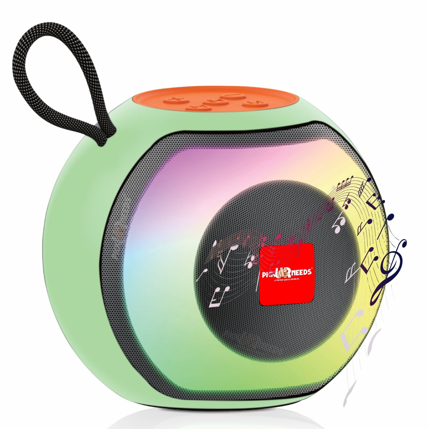 Pick Ur Needs Compact Rechargeable Wireless Thunder Sound 5W Bluetooth Speaker– Support FM/USB  (Black)